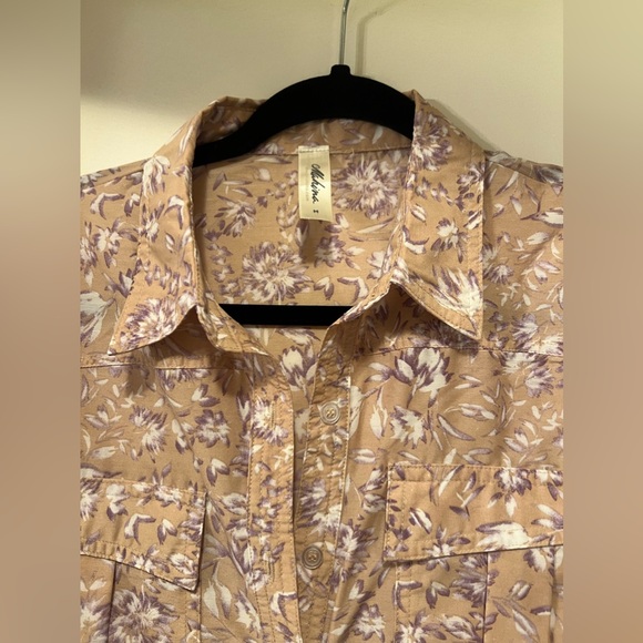 Mahina pink/lavender/white Tie Up Romper - Picture 2 of 5